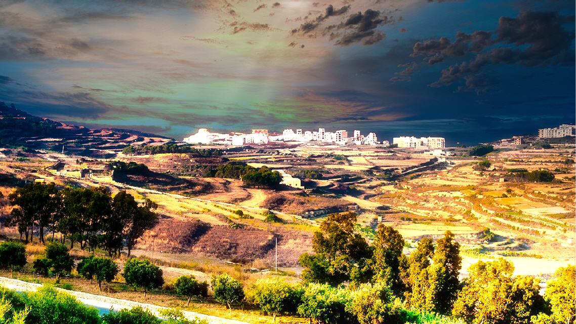 Zebbug Sicht nach Marsalforn