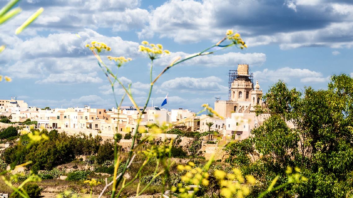 Zebbug Dorfansicht mit Kirche