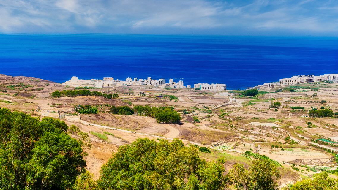 Zebbug Sicht auf Marsalforn